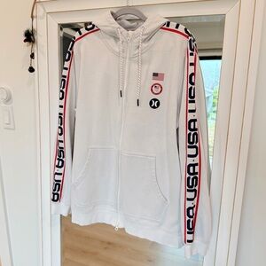 New! Hurley Team USA Olympic surf team full zip sweatshirt